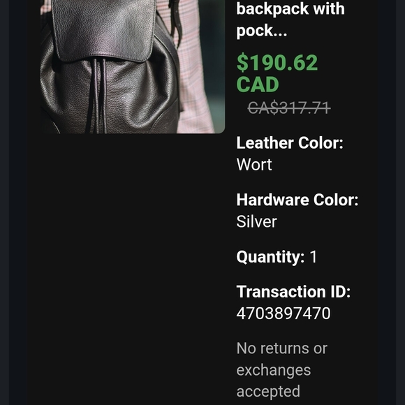 Leather Mini Backpack - Picture 5 of 5